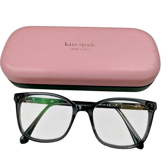 Kate Spade Davina KB7 140 Eyeglasses Frame and Case TRANSPARENT GREY - Picture 1 of 8